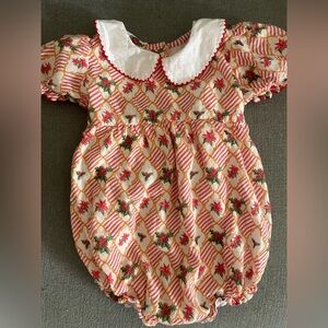 Toddler Poinsettia Print Bubble